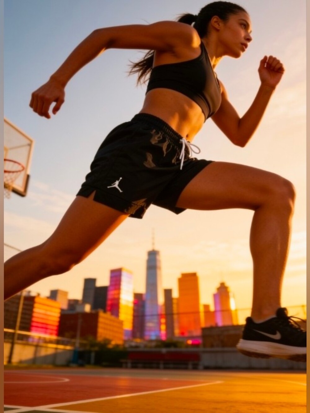 Jordan Sport Women's Black Mesh Shorts Size Medium Loose Fit New